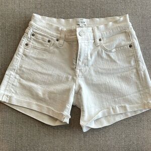 JCREW FACTORY white jean shorts